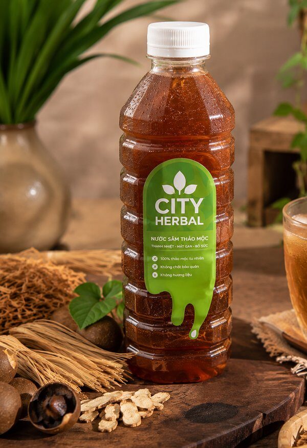 nước sâm thảo mộc của city herbal